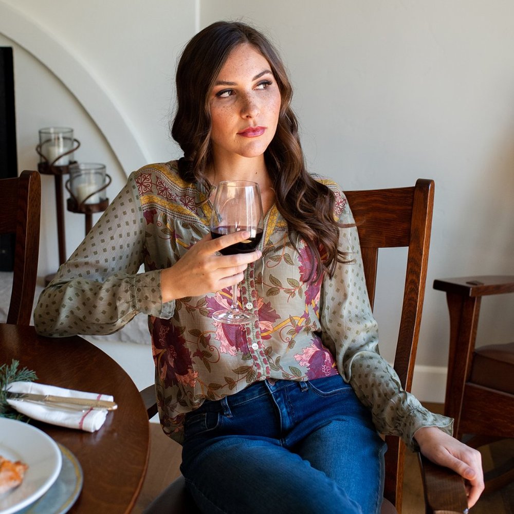 NWT Evy's Tree Ariella Top in Floral Patchwork